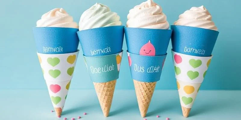 custom ice cream cone sleeves USA